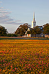 God's Blessing - Church and Wildflowers by Gary Regner