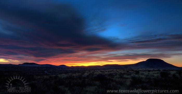 Davis Mountain Dusk - Texas Landscape Sunset