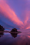 Sea Stack Neon - Washington Coast, Olympic National Park Sunset Landscape by Gary Regner